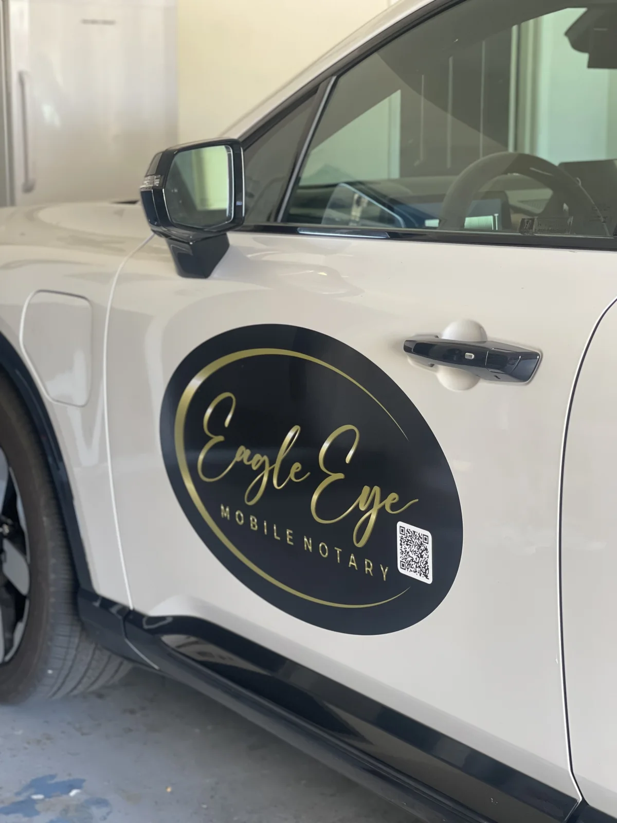 White Eagle Eye Mobile Notary vehicle ready for a mobile appointment